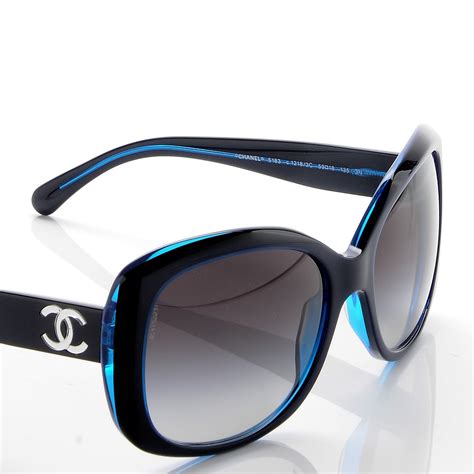 blue framed chanel sunglasses|coco chanel sunglasses outlet.